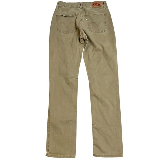 Levi's Women's Jeans Size 4M or 27x30 Mid Rise Skinny Khaki Casual Stretch - Picture 2 of 16